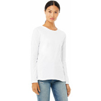 Ladies Jersey Long-Sleeve T-Shirt - BLAcK - S(D0102H78KMT)