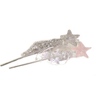 Silver 15" fairys sequin wand