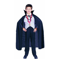 36" CHILD CAPE - BLACK TAFFETA