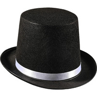 Tuxedo Top-hat - Silver Trim - Adult