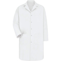 Red Kap Gripper Front Lab Coat - White, L