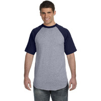 Adult Short-Sleeve Baseball Jersey - ATH HTHR NAVY - S(D0102H7KTIP)