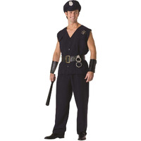 Men's Police outfit: Blue Smal