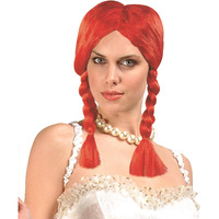 PIGTAIL WIG-RED