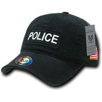 Dual Flag Raid Caps, Police, Blk