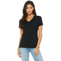 Ladies Relaxed Jersey V-Neck T-Shirt - BERRY - S(D0102H782JP)