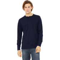Mens Jersey Long-Sleeve Henley - WHITE - S(D0102H785F2)