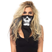 Halloween accessory skull mask. O/S BLACK/WHITE