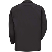 Red Kap Utility Long Sleeve Work Shirt - Black, L
