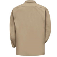Red Kap Utility Long Sleeve Work Shirt - Khaki, XL