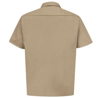 Red Kap Utility Short Sleeve Work Shirt - Khaki, L