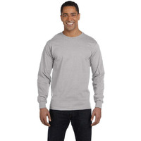 Mens 52 oz comfortSoft cotton Long-Sleeve T-Shirt - WHITE - S(D0102H7KTB2)
