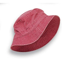 VA101 | VACATIONER- Pigment dyed, garment washed cotton twill, crushable bucket hat style. XL-61 cm (7 5/8")- NAUTICAL RED