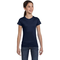 girls Fine Jersey T-Shirt - AQUA - XS(D0102H7DY2X)