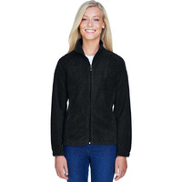 Ladies 8 oz Full-Zip Fleece - BLAcK - XS(D0102H76WQP)