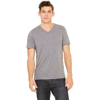 Unisex Triblend V-Neck T-Shirt - BLUE TRIBLEND - S(D0102H7WXMT)