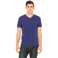 Unisex Triblend V-Neck T-Shirt - BLUE TRIBLEND - S(D0102H7W722)