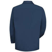 Red Kap Long Sleeve Uniform Shirt Long Size - Navy, M