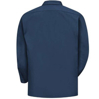 Red Kap Utility Long Sleeve Work Shirt Long Sizes - Navy, LT
