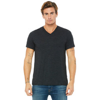Unisex Triblend V-Neck T-Shirt - BLUE TRIBLEND - S(D0102H7W796)