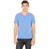 Unisex Triblend V-Neck T-Shirt - BLUE TRIBLEND - S(D0102H7WX86)