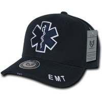 Deluxe Law Enf. Caps, EMT Cross, Navy