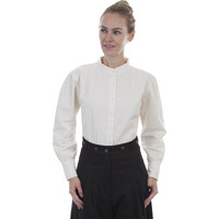 PERUVIAN COTTON PLEATED FRONT BLOUSE