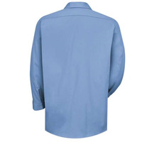 Red Kap Long Sleeve Specialized Cotton Work Shirt - Light Blue, M