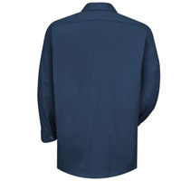 Red Kap Long Sleeve Specialized Cotton Work Shirt - Navy, L