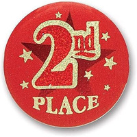 2nd  Place Satin Button