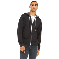Unisex Sponge Fleece Full-Zip Hooded Sweatshirt - ASPHALT - 2XL(D0102H7WMLJ)