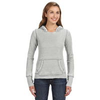 Ladies Zen Pullover Fleece Hooded Sweatshirt - cEMENT - XS(D0102H78T9X)