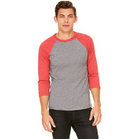 Unisex 34-Sleeve Baseball T-Shirt - gRY cHR BLK TRB - S(D0102H7Wg1P)