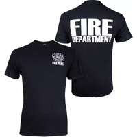 Fire Department Logo T-Shirt Black - XL