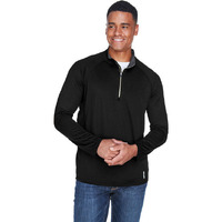 Mens Radar Quarter-Zip Performance Long-Sleeve Top - BLK TRU ROYAL - L(D0102H7K87T)