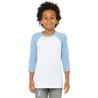 Youth 34-Sleeve Baseball T-Shirt - WHITE BLAcK - M(D0102H7KXZX)