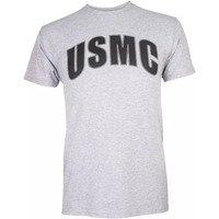 USMC T-Shirt, Grey/Black Imprint - Large