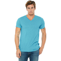 Unisex Triblend V-Neck T-Shirt - BLUE TRIBLEND - S(D0102H7W7QX)
