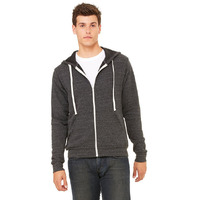 Unisex Triblend Sponge Fleece Full-Zip Hoodie - cHAR BLK TRIBLND - XS(D0102H7WF0J)
