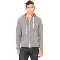 Unisex Triblend Sponge Fleece Full-Zip Hoodie - cHAR BLK TRIBLND - XS(D0102H78EVX)