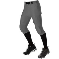 Alleson Athletic Youth No Fly Football Pants With Slotted Waist - Charcoal, S