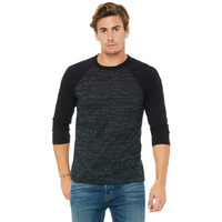 Unisex 34-Sleeve Baseball T-Shirt - gRY cHR BLK TRB - S(D0102H7Wg8P)