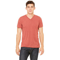 Unisex Triblend V-Neck T-Shirt - BLUE TRIBLEND - S(D0102H7WX3X)