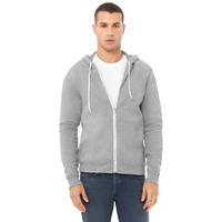 Unisex Sponge Fleece Full-Zip Hooded Sweatshirt - ASPHALT - 2XL(D0102H7WD4T)