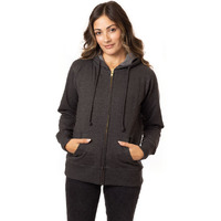 Ladies OrganicRecycled Heathered Fleece Full-Zip Hooded Sweatshirt - cHARcOAL - S(D0102H7ZQRX)