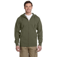 Mens OrganicRecycled Full-Zip Hooded Sweatshirt - BLAcK - 2XL(D0102H7Zgg8)