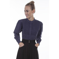 PAISLEY BIB FRONT BLOUSE