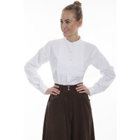 PAISLEY BIB FRONT BLOUSE