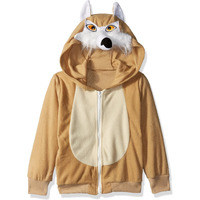 Vixie Kids Hoodie -Tan/Ivory S
