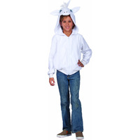 UNA WHT UNICORN HOODIE- CHD LR